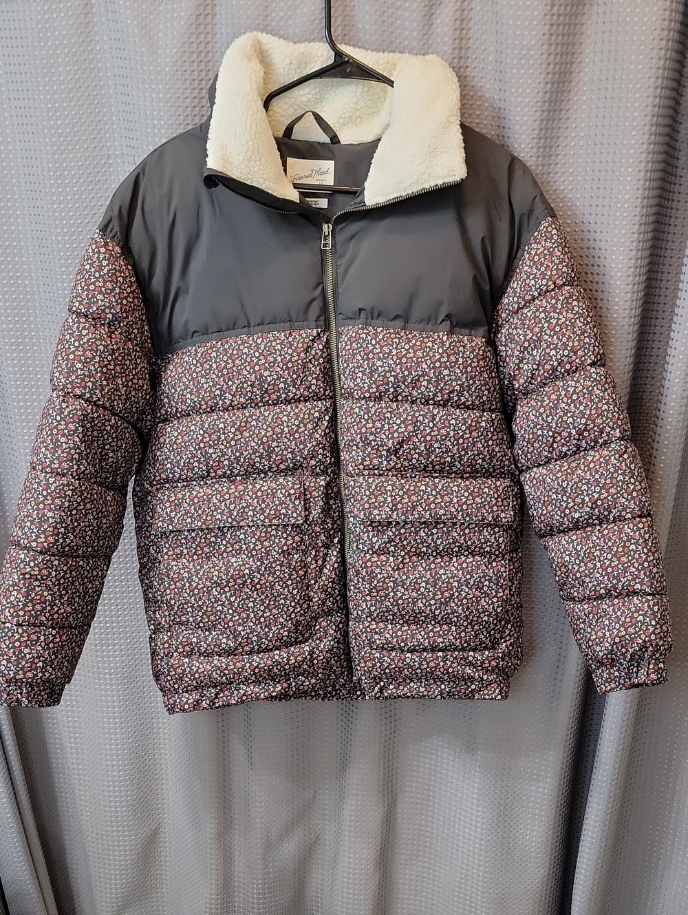 Universal Thread Waterproof Puffer Parka Floral Size M